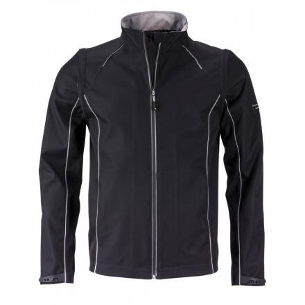 James&Nicholson J&N Zip-Off softshell dzseki JN1122 black/silver 3XL