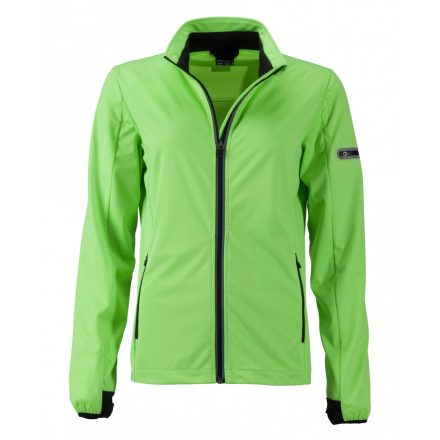 James&Nicholson J&N Sports Softshell női dzseki JN1125 bright-green/black L