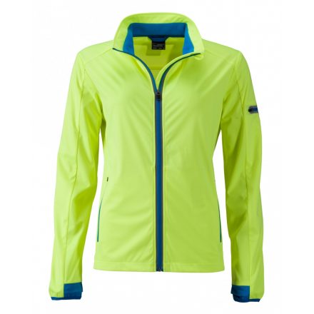 James&Nicholson J&N Sports Softshell női dzseki JN1125 bright-yellow/bright-blue L