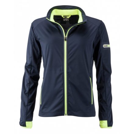 James&Nicholson J&N Sports Softshell női dzseki JN1125 navy/bright-yellow L