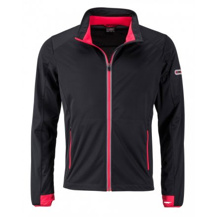 James&Nicholson J&N Sports Softshell dzseki JN1126 black/light-red 3XL