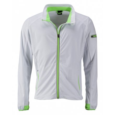 James&Nicholson J&N Sports Softshell dzseki JN1126 white/bright-green 3XL