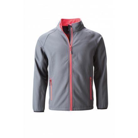 James&Nicholson J&N Promo softshell dzseki JN1130 iron-grey/red 3XL