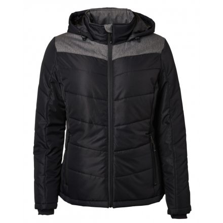 James&Nicholson J&N Ladies' Winter dzseki JN1133 black/anthracite-melange XL