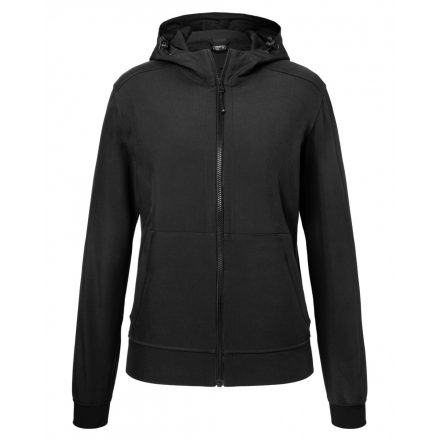 James&Nicholson Női softshell dzseki kapucnival JN1145 black/black L