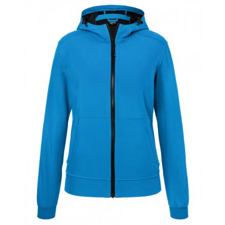 James&Nicholson Női softshell dzseki kapucnival JN1145 blue/black L