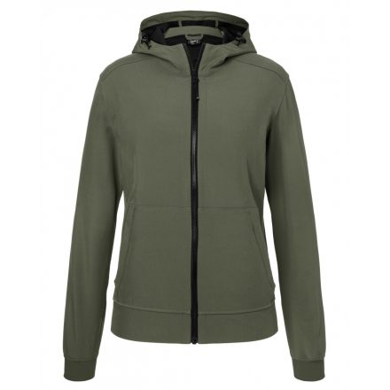 James&Nicholson Női softshell dzseki kapucnival JN1145 olive/camouflage L