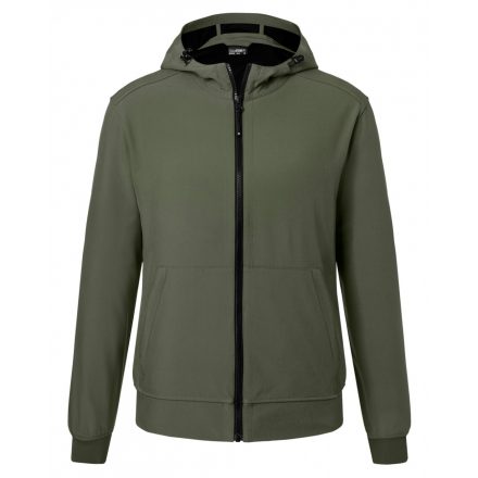 James&Nicholson Softshell dzseki kapucnival JN1146 olive/camouflage L