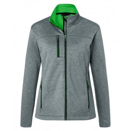 James&Nicholson Női softshell dzseki JN1147 dark-melange/green L