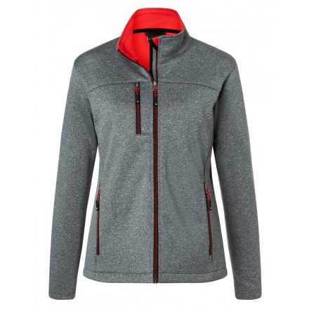 James&Nicholson Női softshell dzseki JN1147 dark-melange/red L