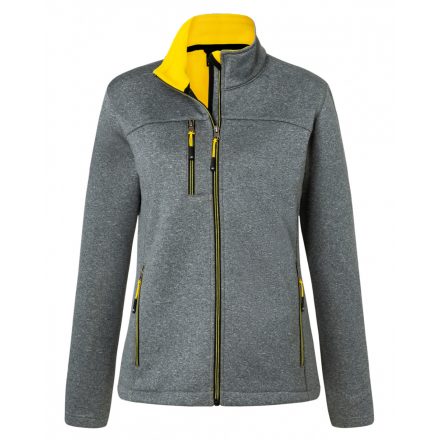 James&Nicholson Női softshell dzseki JN1147 dark-melange/yellow L