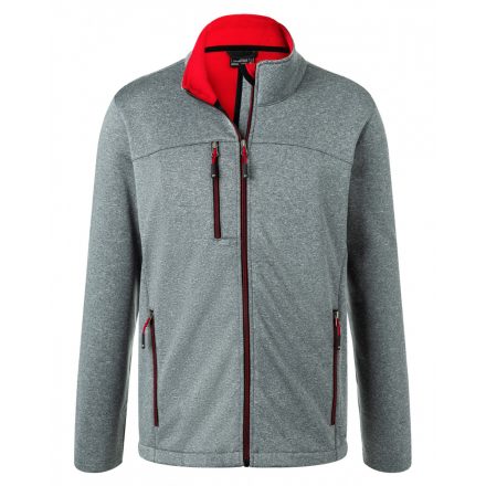 James&Nicholson Softshell dzseki JN1148 dark-melange/red 3XL