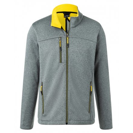 James&Nicholson Softshell dzseki JN1148 dark-melange/yellow 3XL