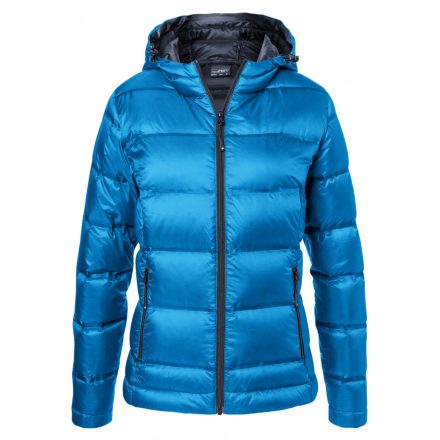 James&Nicholson Hooded Down női tolldzseki JN1151 blue/navy L