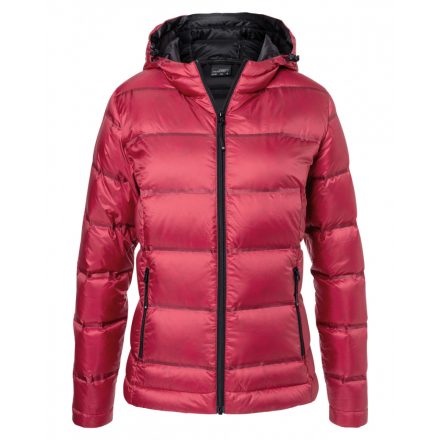 James&Nicholson Hooded Down női tolldzseki JN1151 red/black L