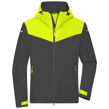 James&Nicholson Men's Allweather dzseki JN1180 carbon/bright-yellow/carbon 3XL