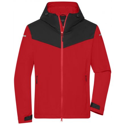 James&Nicholson Men's Allweather dzseki JN1180 light-red/black/light-red 3XL