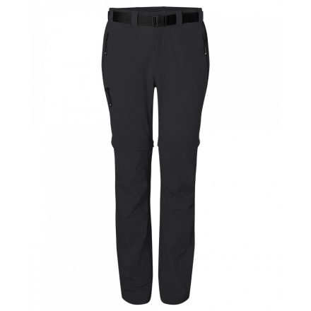 James&Nicholson Ladies' Zip-Off trekking nadrág JN1201 black L