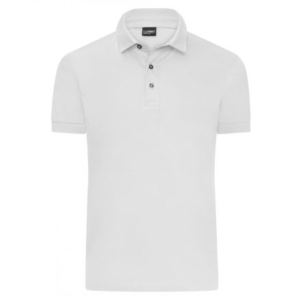 James&Nicholson Mercerizált galléros póló JN1300 white 3XL