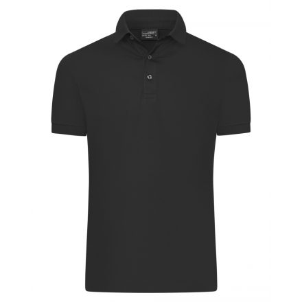 James&Nicholson Mercerizált slim fit galléros póló JN1302 black L