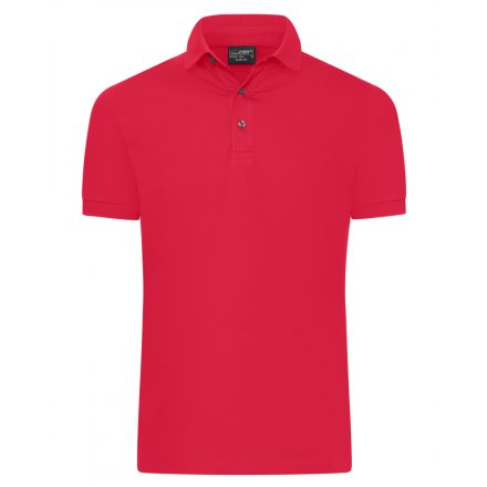 James&Nicholson Mercerizált slim fit galléros póló JN1302 light-red L