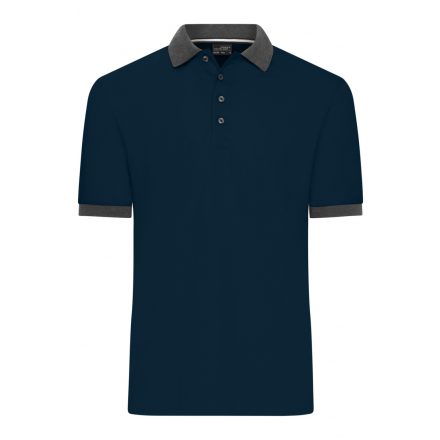 James&Nicholson Kontrasztos piké póló JN1304 navy/anthracite-melange 3XL