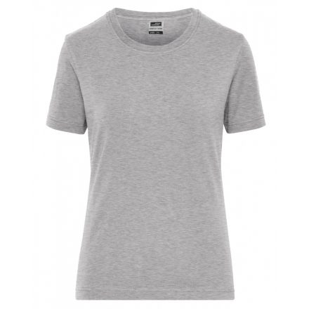 James&Nicholson SOLID BIO Stretch-T női póló JN1801 grey-heather 3XL