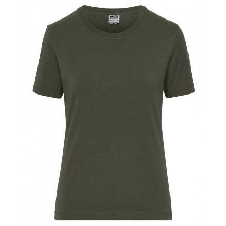 James&Nicholson SOLID BIO Stretch-T női póló JN1801 olive 3XL