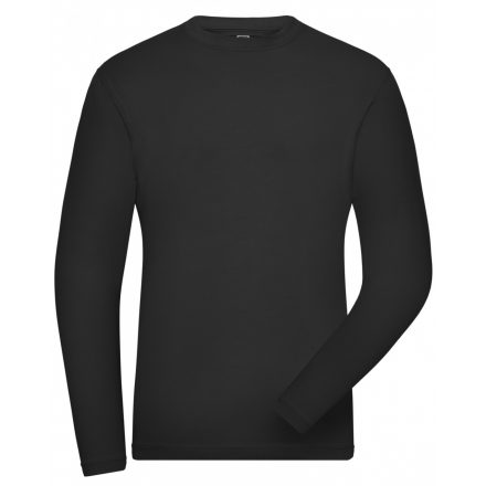 James&Nicholson SOLID BIO Stretch-T hosszú ujjú póló JN1804 black 3XL