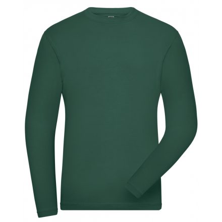 James&Nicholson SOLID BIO Stretch-T hosszú ujjú póló JN1804 dark-green 3XL