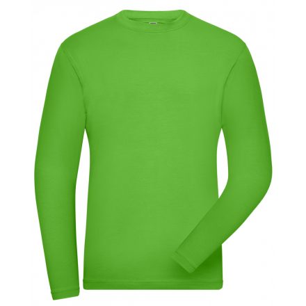 James&Nicholson SOLID BIO Stretch-T hosszú ujjú póló JN1804 lime-green 3XL