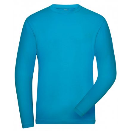 James&Nicholson SOLID BIO Stretch-T hosszú ujjú póló JN1804 turquoise 3XL