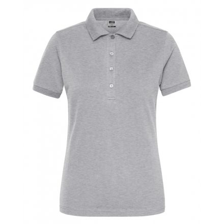 James&Nicholson SOLID BIO Stretch női piké póló JN1805 grey-heather 3XL