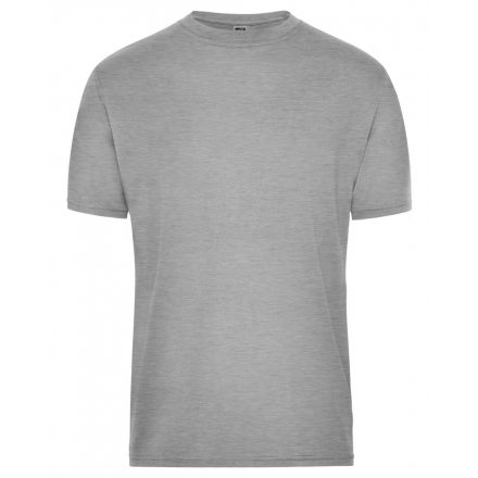 James&Nicholson SOLID BIO munkapóló JN1808 grey-heather 3XL