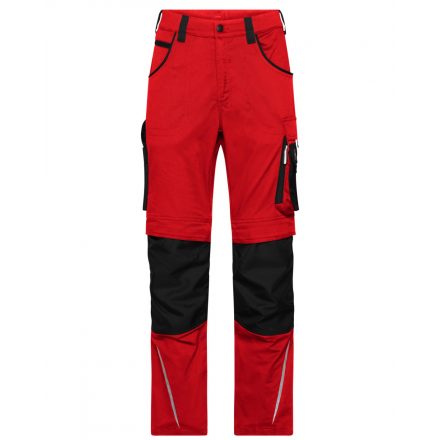 James&Nicholson STRONG munkanadrág Slim Line JN1832 red/black 102