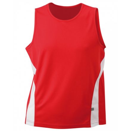 James&Nicholson J&N Men's Running ujjatlan póló JN305 red/white M