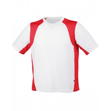 James&Nicholson J&N Men's Running-T futópóló JN306 white/red 3XL