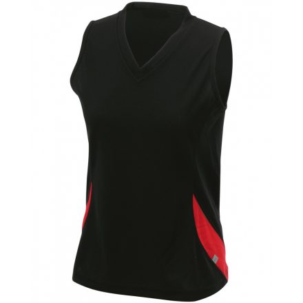 James&Nicholson J&N Ladies' Running futótrikó JN315 black/red L