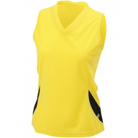 James&Nicholson J&N Ladies' Running futótrikó JN315 yellow/black XL