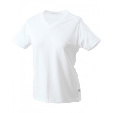 James&Nicholson J&N Ladies' Running-T női futópóló JN316 white/white XXL