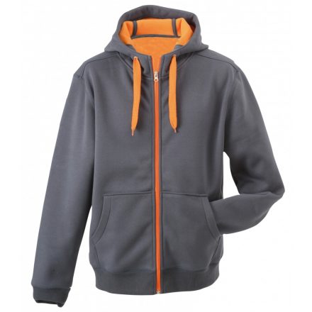 James&Nicholson J&N Ladies' Doubleface Jacket JN354 carbon/orange L