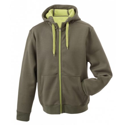 James&Nicholson J&N Ladies' Doubleface Jacket JN354 olive/lime-green L