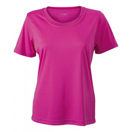 James&Nicholson Ladies' Active-T technikai póló JN357 pink 3XL