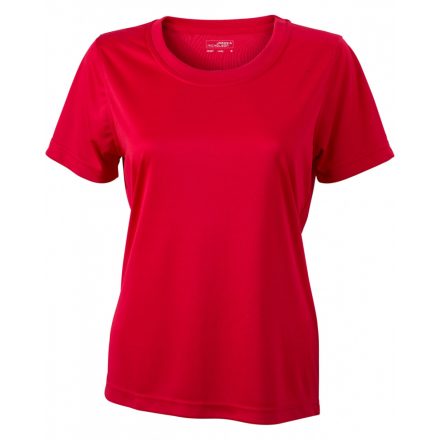 James&Nicholson Ladies' Active-T technikai póló JN357 red 3XL