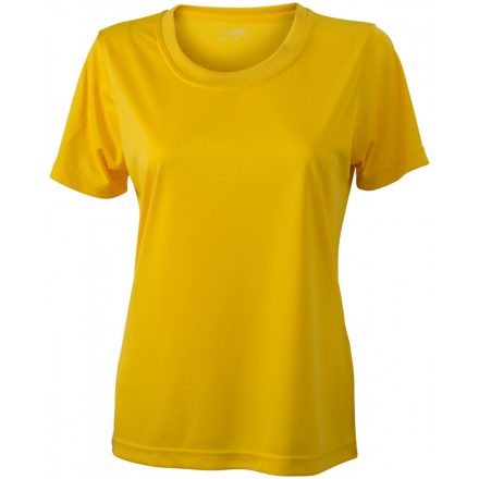 James&Nicholson Ladies' Active-T technikai póló JN357 yellow 3XL