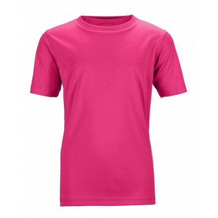 James&Nicholson Active-T Junior technikai póló JN358K pink L