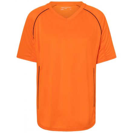 James&Nicholson Team póló JN386 orange/black XXL