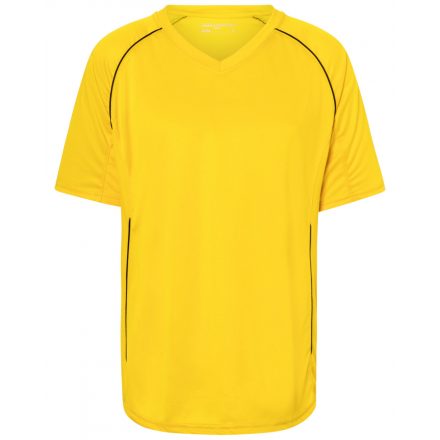 James&Nicholson Team póló JN386 yellow/black XXL