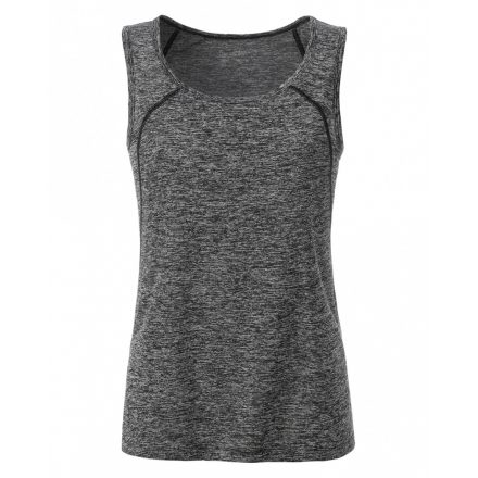 James&Nicholson J&N Sports Tanktop női trikó JN493 black-melange/black L