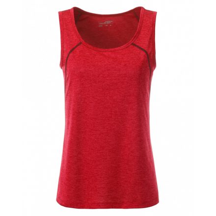 James&Nicholson J&N Sports Tanktop női trikó JN493 red-melange L